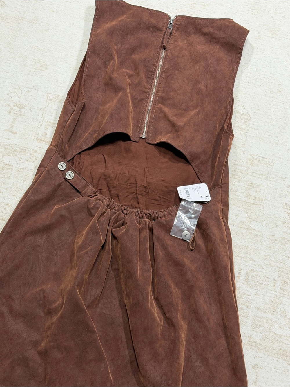 Free People Atlas Suede Mini Dress in Chicory Coffee - Picture 8 of 14